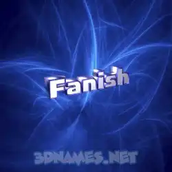 fanish in Plasma style - 3D name wallpaper