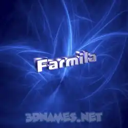 farmila in Plasma style - 3D name wallpaper