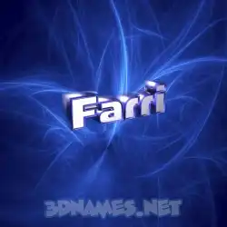 farri in Plasma style - 3D name wallpaper
