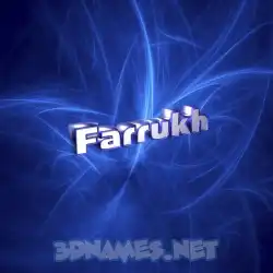 farrukh in Plasma style - 3D name wallpaper