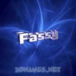 fassy in Plasma style - 3D name wallpaper