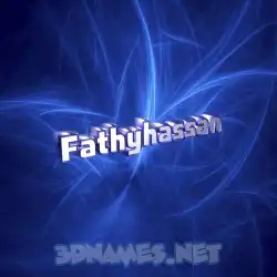 fathyhassan in Plasma style - 3D name wallpaper
