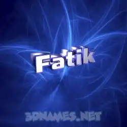 fatik in Plasma style - 3D name wallpaper