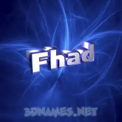 fhad in Plasma style - 3D name wallpaper