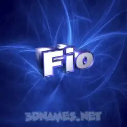fio in Plasma style - 3D name wallpaper
