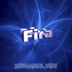 fira in Plasma style - 3D name wallpaper