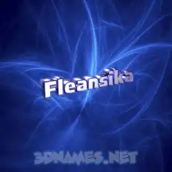 fleansika in Plasma style - 3D name wallpaper