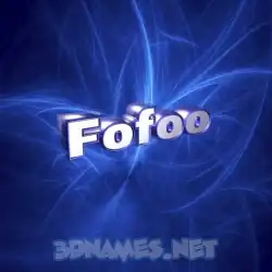 fofoo in Plasma style - 3D name wallpaper