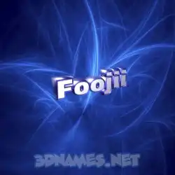 foojii in Plasma style - 3D name wallpaper