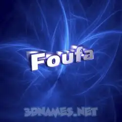 foufa in Plasma style - 3D name wallpaper