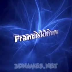 franciskhime in Plasma style - 3D name wallpaper
