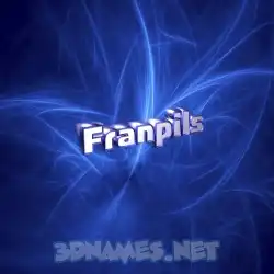 franpils in Plasma style - 3D name wallpaper