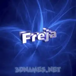 freja in Plasma style - 3D name wallpaper