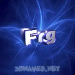 frg in Plasma style - 3D name wallpaper