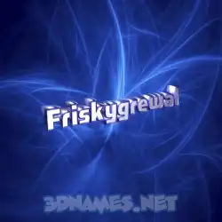 friskygrewal in Plasma style - 3D name wallpaper