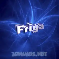 friya in Plasma style - 3D name wallpaper
