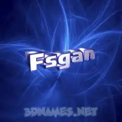 fsgan in Plasma style - 3D name wallpaper