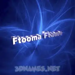 ftooma ftame in Plasma style - 3D name wallpaper