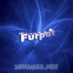 furpot in Plasma style - 3D name wallpaper