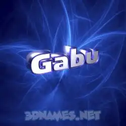 gabu in Plasma style - 3D name wallpaper