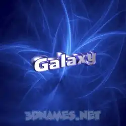 galaxy in Plasma style - 3D name wallpaper