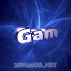 gam in Plasma style - 3D name wallpaper