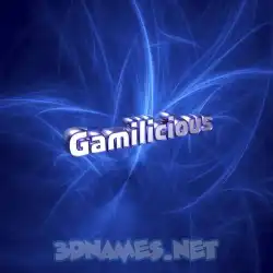 gamilicious in Plasma style - 3D name wallpaper
