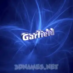 garfield in Plasma style - 3D name wallpaper