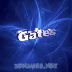 gates in Plasma style - 3D name wallpaper