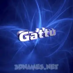 gattu in Plasma style - 3D name wallpaper