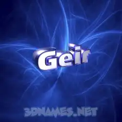 geir in Plasma style - 3D name wallpaper
