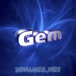gem in Plasma style - 3D name wallpaper