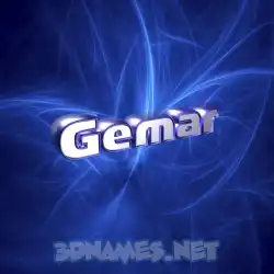 gemar in Plasma style - 3D name wallpaper