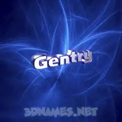gentry in Plasma style - 3D name wallpaper