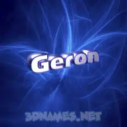 geron in Plasma style - 3D name wallpaper