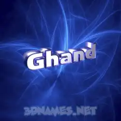ghand in Plasma style - 3D name wallpaper