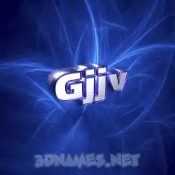 gjjv in Plasma style - 3D name wallpaper