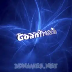 goanfresh in Plasma style - 3D name wallpaper