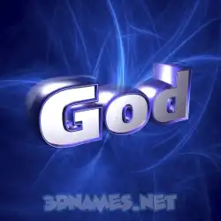 god in Plasma style - 3D name wallpaper