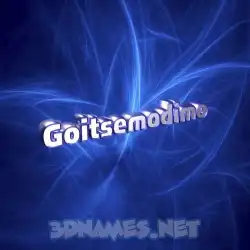 goitsemodimo in Plasma style - 3D name wallpaper