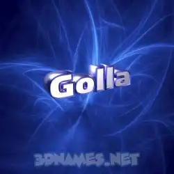 golla in Plasma style - 3D name wallpaper