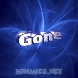gone in Plasma style - 3D name wallpaper