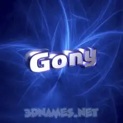 gony in Plasma style - 3D name wallpaper