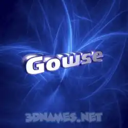 gowse in Plasma style - 3D name wallpaper
