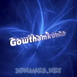 gowthamkumar in Plasma style - 3D name wallpaper