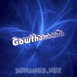 gowthamsasik in Plasma style - 3D name wallpaper