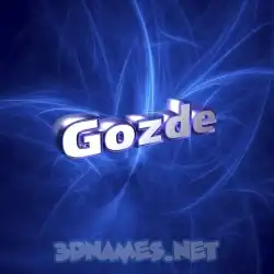 gozde in Plasma style - 3D name wallpaper