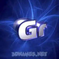 gr in Plasma style - 3D name wallpaper