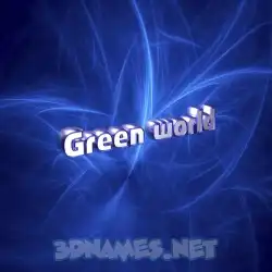 green world in Plasma style - 3D name wallpaper