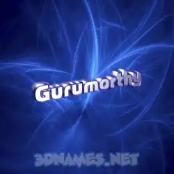 gurumorthy in Plasma style - 3D name wallpaper
